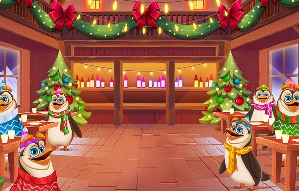 Free play casino slot Penguins Christmas Party Time