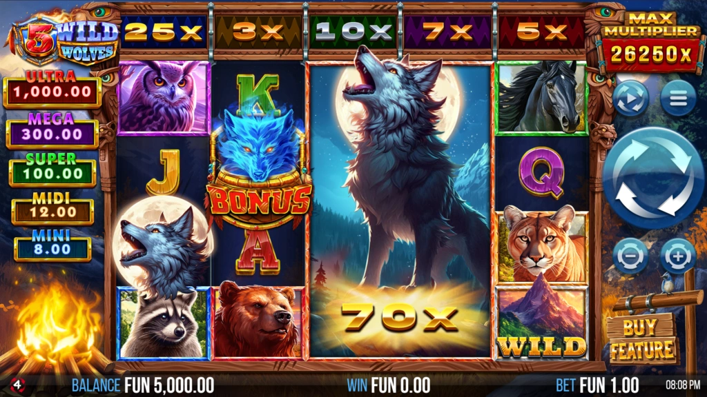 5 Wild Wolves - Image 1
